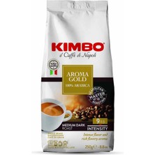 Kimbo Aroma Gold %100 Arabica Çekirdek Kahve (250 Gr) (3'lü Set)
