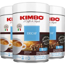 Kimbo Decaffeinato Filtre Kahve Teneke Kutu (250 Gr) (3'lü Set)