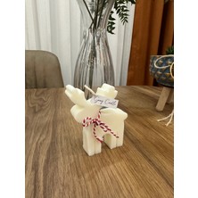 Gamy Crafts Dekoratif Yılbaşı Geyik Kokulu Mum - Soya Wax Mum- Geyik Mum