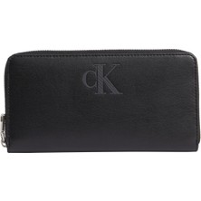 Calvin Klein Sleek Zip Around Solid Kadın Cüzdaan