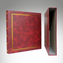 Nrcn 10X15CM 500'LÜK Ciltbezli Kutulu Fotoğraf Albümü Bordo