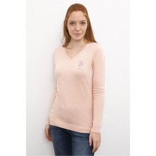U.S. Polo Assn. Pembe Kadın Kazak