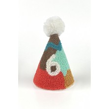 Le Mabelle Çok Renkli Safari Punch Nakışlı 6 Rakamı Huni Doğum Günü Klips Toka