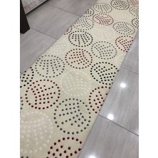 Burak Halı Samyeli 10941 Wk 80X300 Krem Kırmızı Gri Yolluk !