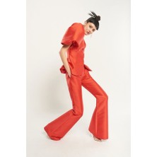 Le Noir Orange Taffeta Takım