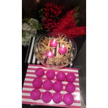 Iv Candles Homedecor 24'li Pembe Suda Yüzen Mum