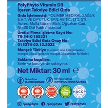 Polyphyto Vitamin D3 30 ml Zeytinyağı İçerikli