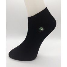 Ciho Socks Premium Siyah 6 Çift Dikişsiz Bambu Ekstra Yumuşak Kadın Patik Çorap