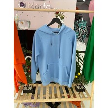 Marfa Moda Kapşonlu Oversize 3 İplik Polarlı Tesettür Sweatshirt