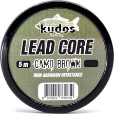 Kudos Lead Core Camo Brown 5m Leader