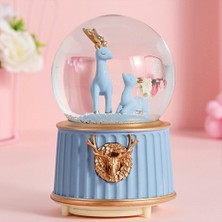 Keyfim Shop Geyikli Orta Boy Işıklı Müzikli Kar Küresi