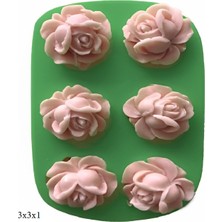 Butedo Dekoratif Kenar Şeklinde Silikon Şeker Hamuru Sabun ve Mum Kalıbı