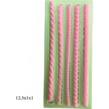 Butedo Dekoratif Kenar Şeklinde Silikon Şeker Hamuru Sabun ve Mum Kalıbı