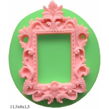 Butedo Dekoratif Kenar Şeklinde Silikon Şeker Hamuru Sabun ve Mum Kalıbı