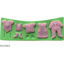 Butedo Dekoratif Kenar Şeklinde Silikon Şeker Hamuru Sabun ve Mum Kalıbı