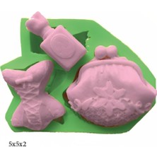 Butedo Dekoratif Kenar Şeklinde Silikon Şeker Hamuru Sabun ve Mum Kalıbı