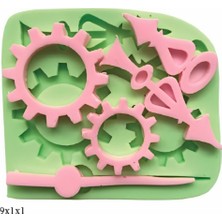 Butedo Dekoratif Kenar Şeklinde Silikon Şeker Hamuru Sabun ve Mum Kalıbı