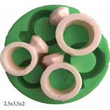 Butedo Dekoratif Kenar Şeklinde Silikon Şeker Hamuru Sabun ve Mum Kalıbı