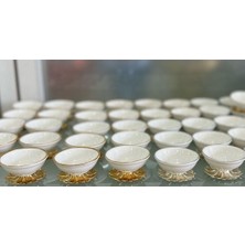 Porselen Lokumluk Metal Ayaklı 6 Adet