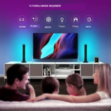 YeniTech Yenitech-Wifi LED Işık Çubuğu Rgb Atmosfer Ortam Müzik Tv Oyun  Senkronizasyon Dekorasyon Gece Lambası