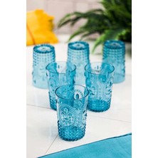 Akrilik Aquamarin 6'lı Kısa Bardak & Su Meşrubat Kahve Yanı Bardağı 400 ml ( Cam Değildir )