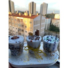 Eloza Floral Art 3 Lü Soya Mumlu ve Beton Sunumluk