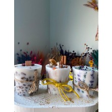 Eloza Floral Art 3 Lü Soya Mumlu ve Beton Sunumluk