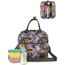 Stylo Food Bag Yemek Mama Taşıma ve Çok Amaçlı Termos Çanta Çiçekli