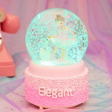 Balerin Kız Işıklı Müzikli Orta Boy Kar Küresi