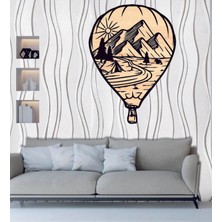 Hediyelikevi Kişiye Özel Nevşehir Uçan Balon Temalı Ahşap Duvar Tablo