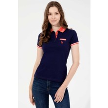 U.S. Polo Assn. Kadın Lacivert Polo Yaka T-Shirt