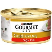 Gourmet Purina Gourmet Gold Kıyılmış Sığır Etli Kedi Konservesi 85 gr 24 Adet Yaş Mama