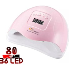 Pembe Xplus 80 Watt 36 LED Uv LED Kalıcı Oje Protez Tırnak Kurutucu Lamba Sun