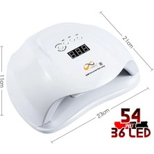 Cloody Beyaz x 54 Watt 57 36 LED Uv LED Kalıcı Oje Protez Tırnak Kurutucu Lamba Sun