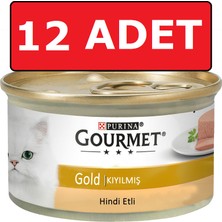 Purina Gourmet Gold Kıyılmış Hindi Etli Kedi Konservesi 85 gr 12 Adet Yaş Mama