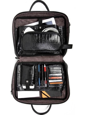 Viole Macbook Organizer Laptop Evrak Çantası 15.6" & 16" Inç Siyah