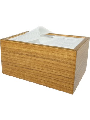 Mimoza Ahşap Masaüstü Yatay Peçetelik Dispenser Afrika Ceviz 6 ADET