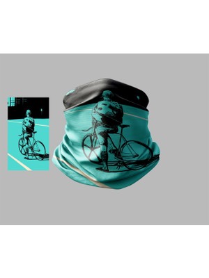 Bisiklet Tasarımlı Motorcu Buff Maske Outdoor Boyunluk Unisex Bandana