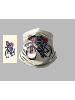 Bisiklet Tasarımlı Motorcu Buff Maske Outdoor Boyunluk Unisex Bandana