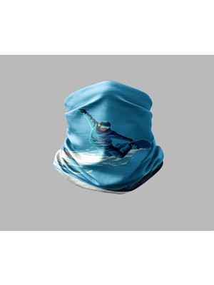 Kayak & Dağ Tasarımlı Motorcu Buff Maske Outdoor Boyunluk Unisex Bandana
