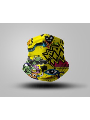 Motorcu Buff Maske Boyunluk Outdoor Boyunluk Unisex Bandana 5'li Paket