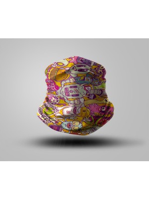 Motorcu Buff Maske Boyunluk Outdoor Boyunluk Unisex Bandana 5'li Paket