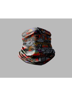 Motorcu Buff Maske Boyunluk Outdoor Boyunluk Unisex Bandana 5'li Paket
