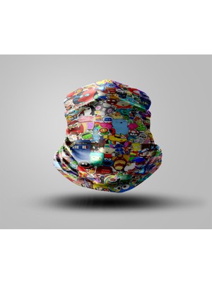 Motorcu Buff Maske Boyunluk Outdoor Boyunluk Unisex Bandana 5'li Paket