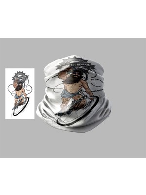 Bisiklet Tasarımlı Motorcu Buff Maske Outdoor Boyunluk Unisex Bandana