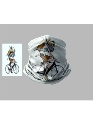 Bisiklet Tasarımlı Motorcu Buff Maske Outdoor Boyunluk Unisex Bandana