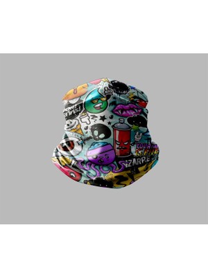 Karışık Çok Desenli Tasarımlı Motorcu Buff Maske Outdoor Boyunluk Unisex Bandana