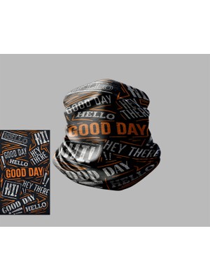 Yazı Tasarımlı Motorcu Buff Maske Outdoor Boyunluk Unisex Bandana