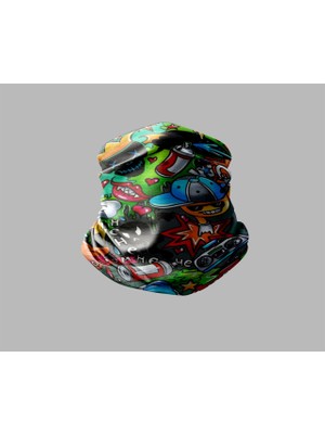 Karışık Çok Desenli Tasarımlı Motorcu Buff Maske Outdoor Boyunluk Unisex Bandana