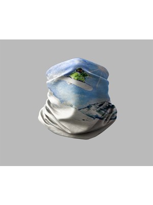 Kayak & Dağ Tasarımlı Motorcu Buff Maske Outdoor Boyunluk Unisex Bandana